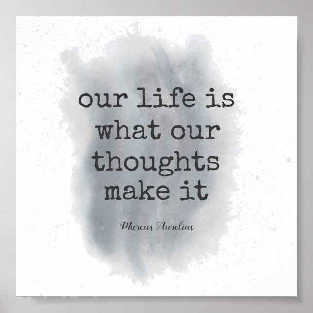 motivierend Anführungsstrich Spritzer Poster (Vorne)