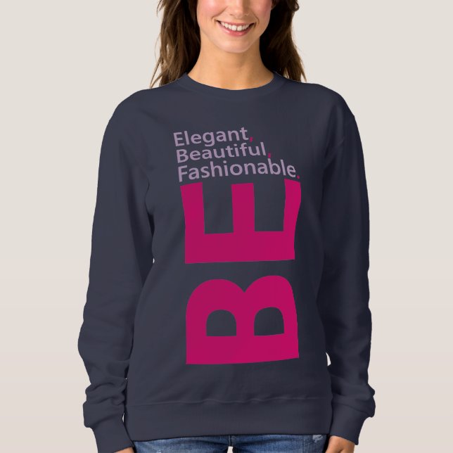 Motivierend Anführungszeichen für Elegante Texte Sweatshirt (Vorderseite)