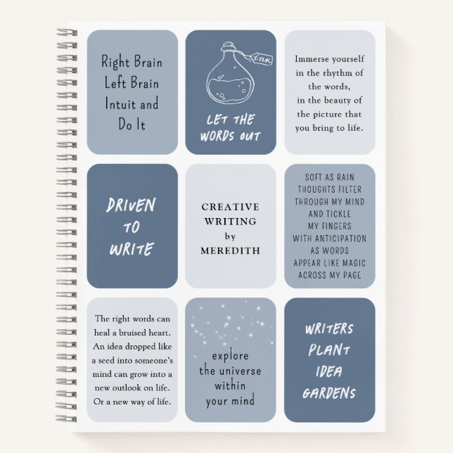 Motivierend Anführungszeichen für Personalisierte  Notizbuch (Vorderseite)