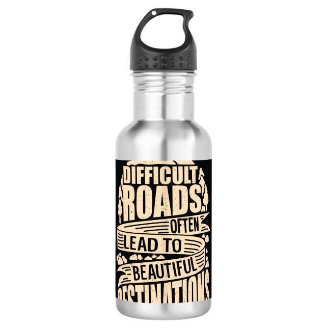 Motivierend Angebot Edelstahlflasche (Vorderseite)