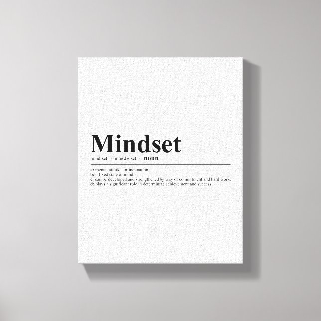 Motivierend Angebot für Mindset-Definition Leinwanddruck (Vorderseite)