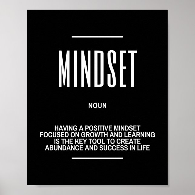 Motivierend Angebot für Mindset Poster (Vorne)