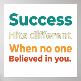 Motivierend Angebot für Retro Success Poster