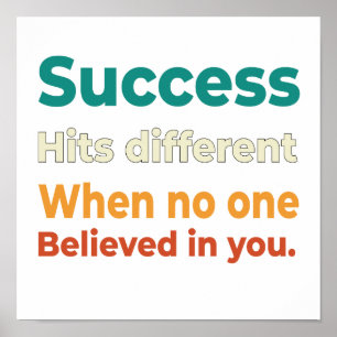 Motivierend Angebot für Retro Success Poster