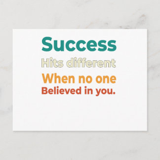 Motivierend Angebot für Retro Success Postkarte