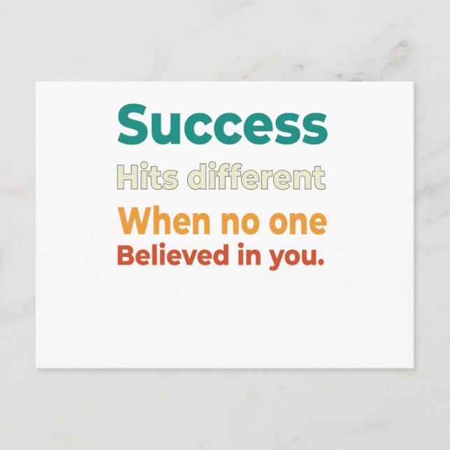 Motivierend Angebot für Retro Success Postkarte (Vorderseite)
