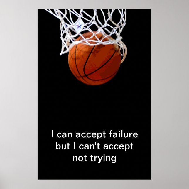 Motivierend Angebot für Sport Basketball drucken Poster (Vorne)
