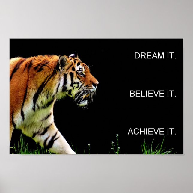 motivierend Angebot für Tigerleistung Poster (Vorne)