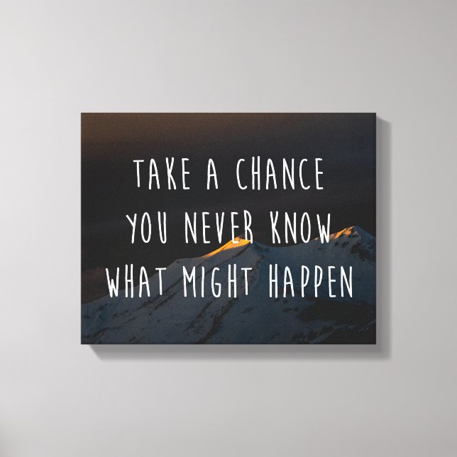 Motivierend Angebot Leinwanddruck (Vorderseite)