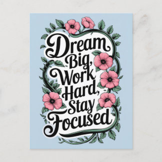 Motivierend Angebot und Blumendekorationen Postkarte