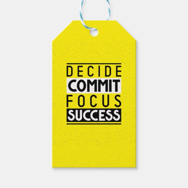 Motivierend Angebotsdesign für Erfolge Geschenkanhänger (Vorderseite)