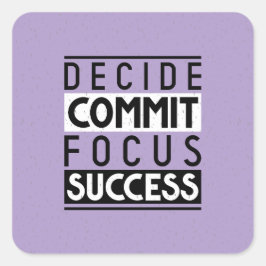 Motivierend Angebotsdesign für Erfolge Quadratischer Aufkleber