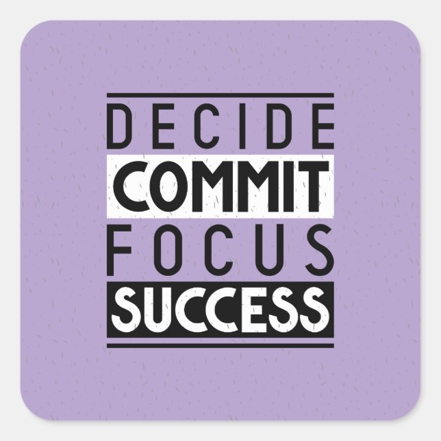 Motivierend Angebotsdesign für Erfolge Quadratischer Aufkleber (Vorderseite)