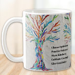 Motivierend Angebotsstruktur Kaffeetasse<br><div class="desc">Inspirative Motivierend Baumkaffee-Tasse. Diese dekorative Kaffeemaschine mit Mosaikbaum in Regenbogenfarben und einem inspirierend Zitat zeichnet sich durch eine Tasse aus. Weil wir unsere eigenen Kunstwerke erstellen,  werden Sie dieses exakte Bild von anderen Designern nicht finden. Original Mosaik © Michele Davies. Original Zitat © Michele Davies.</div>