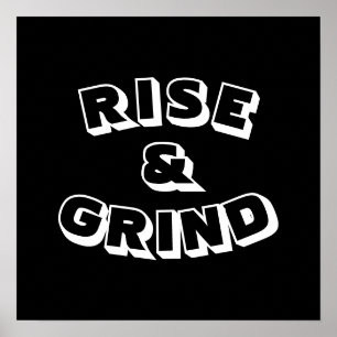 Motivierend Anstieg und Grind Poster