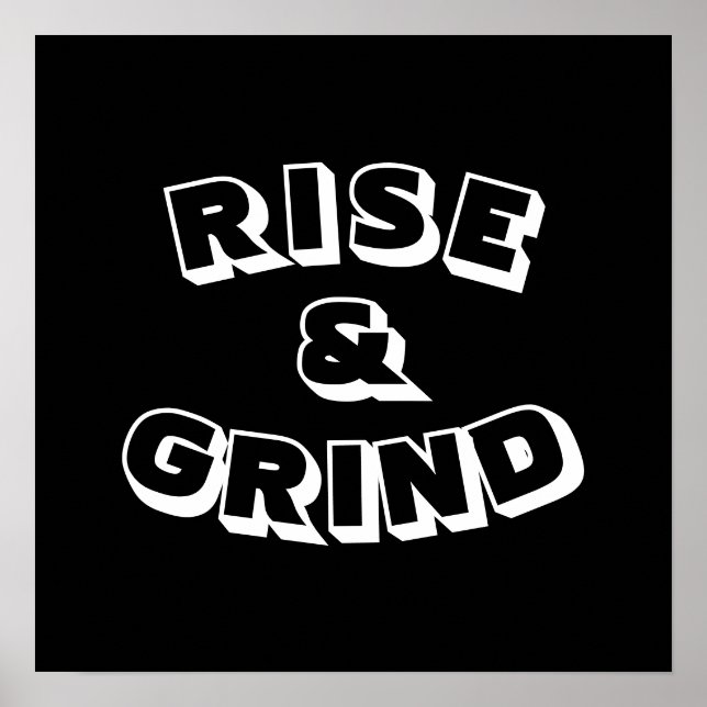 Motivierend Anstieg und Grind Poster (Vorne)
