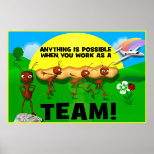Motivierend Ants Teamwork Poster