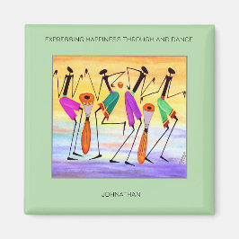 Motivierend, Aquarellfarben, die Glück ausdrücken Magnet