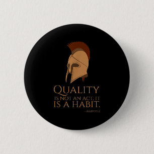 Motivierend Aristoteles Zitat - antiker griechisch Button
