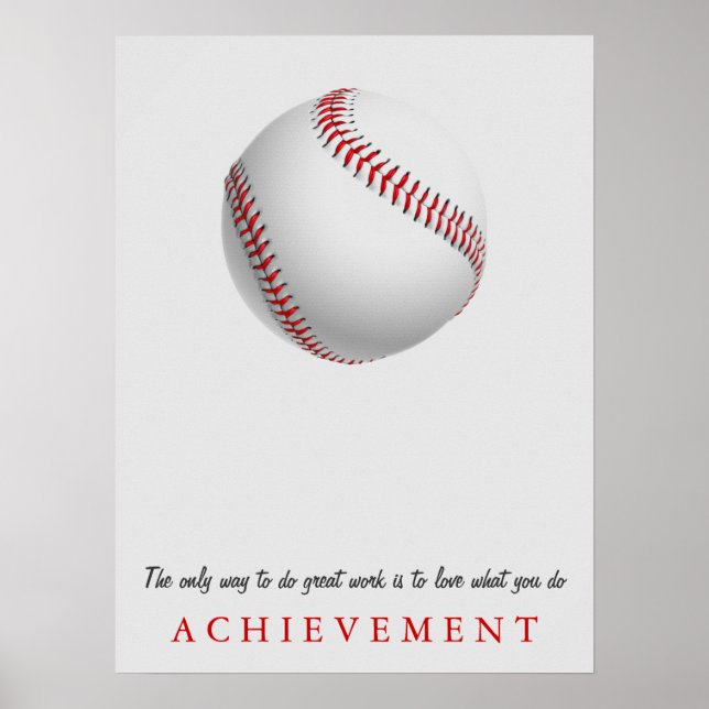 Motivierend Baseball erreichen Poster (Vorne)