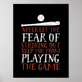 Motivierend Baseball-Sportangebot Poster