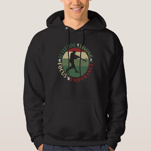 Motivierend Baseball-Teamwerte Hoodie (Vorderseite)