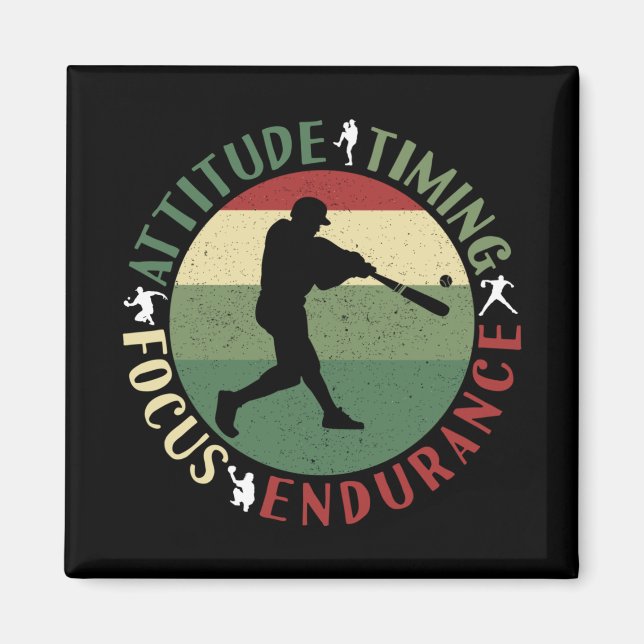 Motivierend Baseball-Teamwerte Magnet (Vorne)