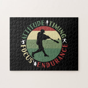 Motivierend Baseball-Teamwerte Puzzle