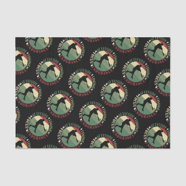 Motivierend Baseball-Teamwerte Seidenpapier (Vorderseite)