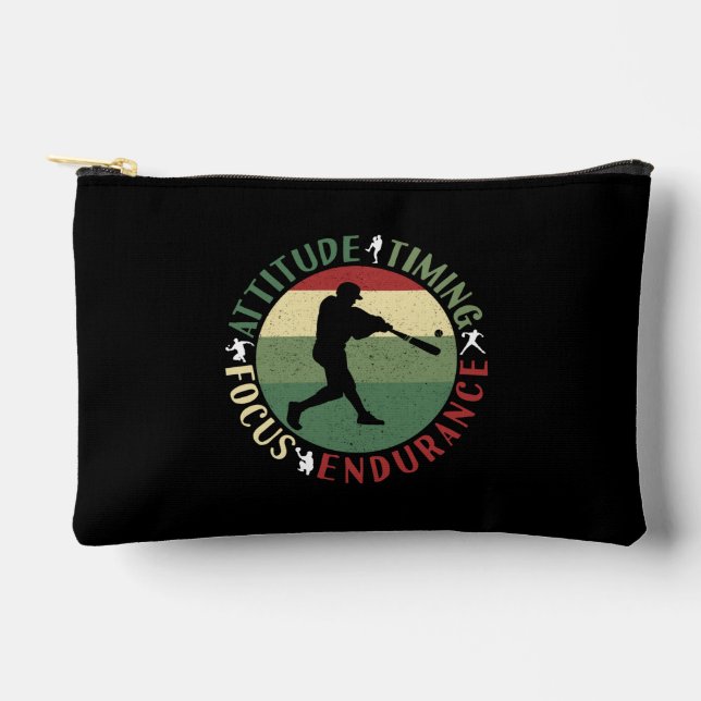 Motivierend Baseball-Teamwerte Zubehörtasche (Vorderseite)