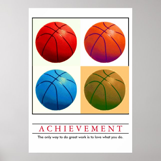 Motivierend Basketball Pop Kunst Poster (Vorne)