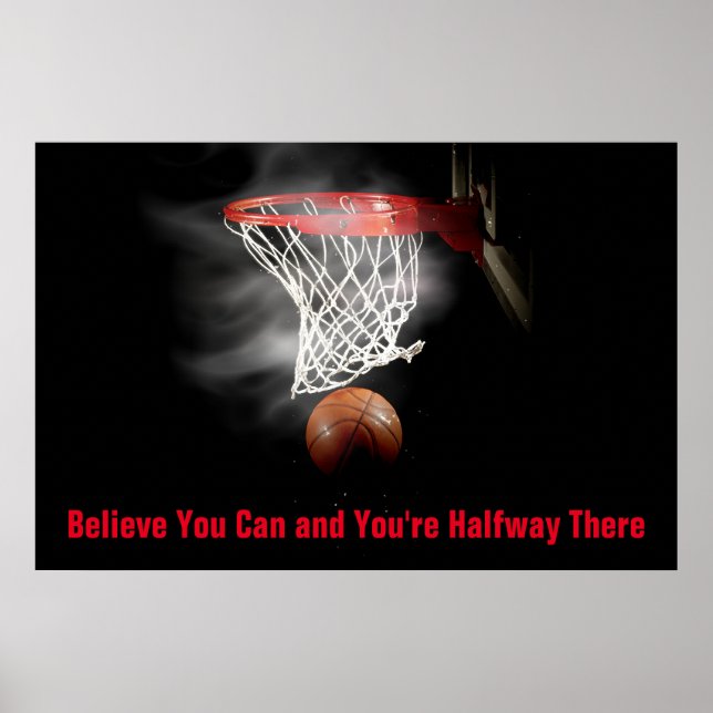 Motivierend Basketballglauben Poster (Vorne)