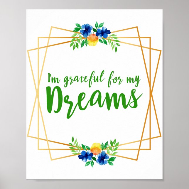 motivierend Bejahungen für das Leben und die Liebe Poster (Vorne)