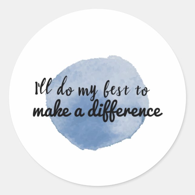 motivierend Bejahungen von Selbstwertungen Runder Aufkleber (Vorderseite)