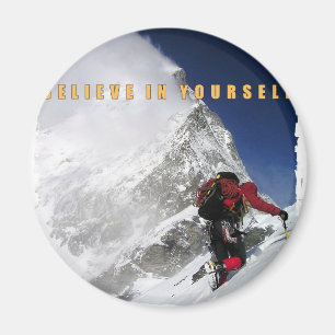 Motivierend Bergsteiger Magnet
