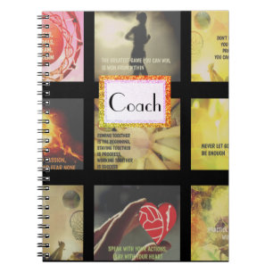 Motivierend Bilder und Slogansnetball-Thema Notizblock