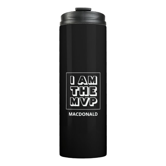 Motivierend BIN ICH DER MVP Thermal Tumbler Thermosbecher (Vorderseite)