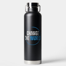 Motivierend blaues typografisches Umweltangebot