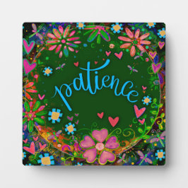 Motivierend Blumengeduldigkeit Fotoplatte