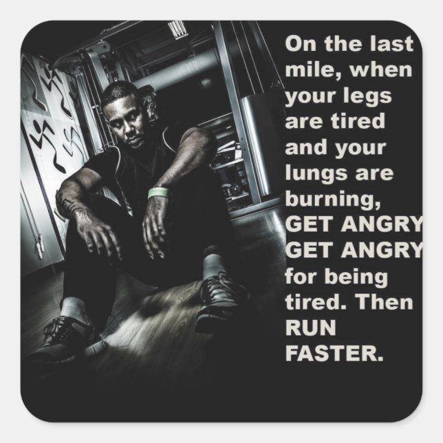 Motivierend Bodybuilding Gym Sticker (Vorderseite)