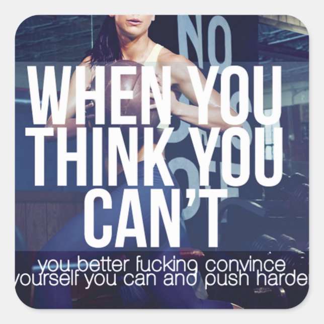 Motivierend Bodybuilding Gym Sticker (Vorderseite)