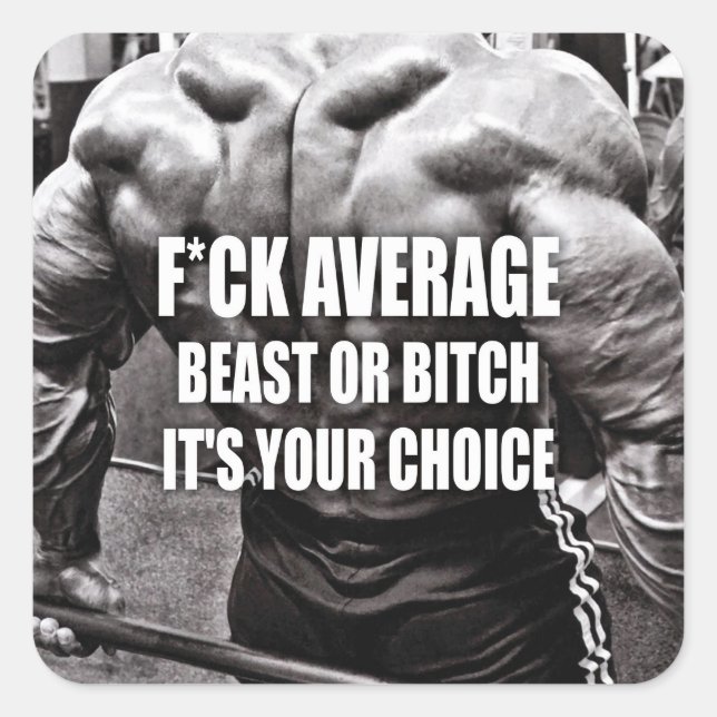 Motivierend Bodybuilding Gym Sticker (Vorderseite)