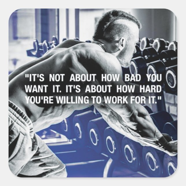 Motivierend Bodybuilding Gym Sticker (Vorderseite)