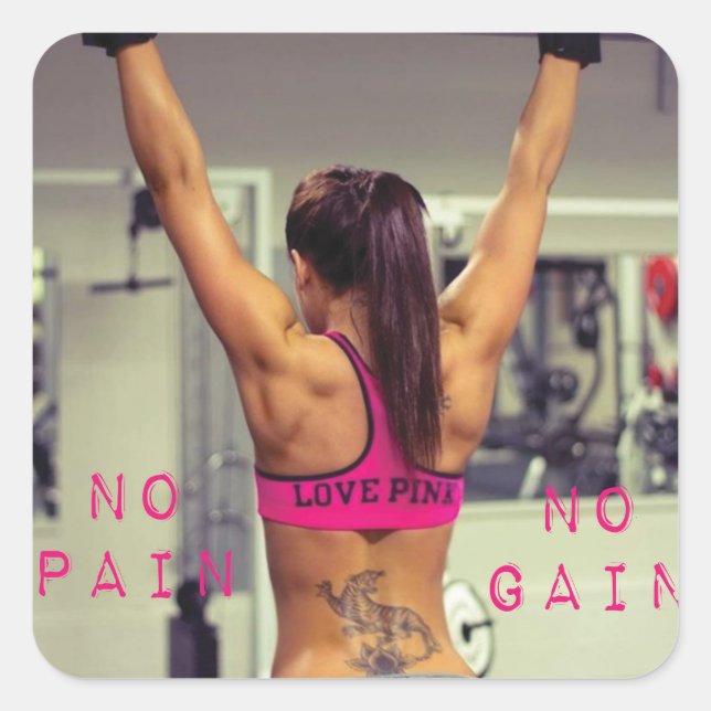 Motivierend Bodybuilding Gym Sticker (Vorderseite)