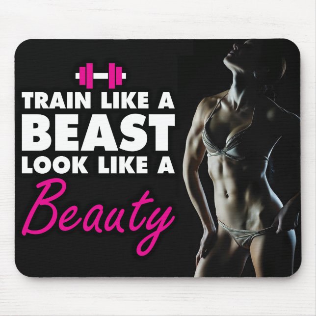 Motivierend Bodybuilding Mousepad (Vorne)