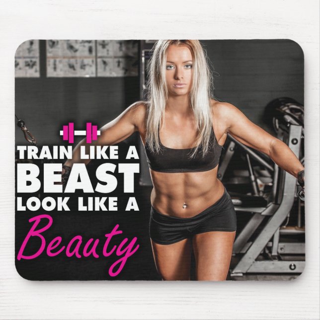Motivierend Bodybuilding Mousepad (Vorne)