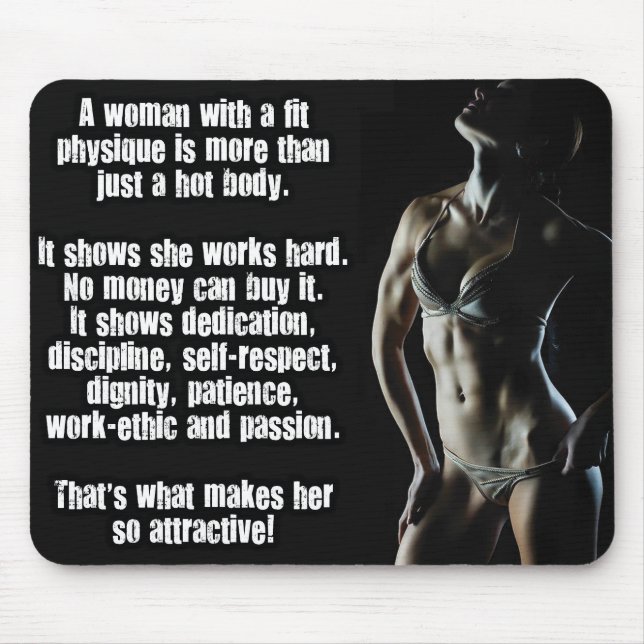 Motivierend Bodybuilding Mousepad (Vorne)