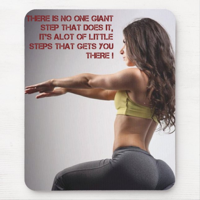 Motivierend Bodybuilding Mousepad (Vorne)