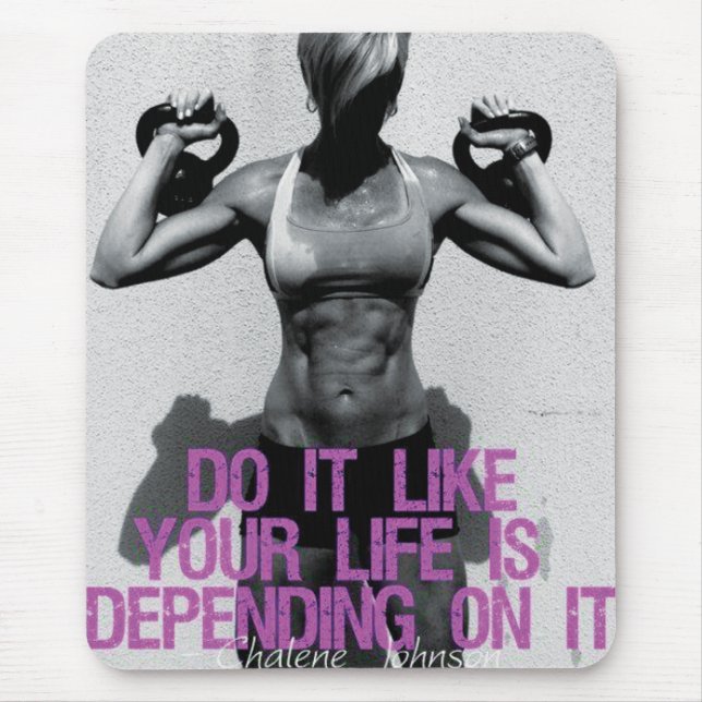 Motivierend Bodybuilding Mousepad (Vorne)