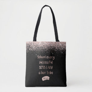 Motivierend Boss Lady Rose Gold Glitzer Girly